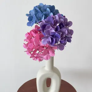High End Short 30 petali blu lattice artificiale fiori ortensie tocco reale per centrotavola