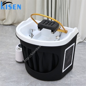 Kisen Hair Spa : Ensemble de lavabo multifonctionnel pour shampoing, équipement connecté par tuyau, hydrothérapie fumigable, lavabo sans tuyauterie à circulation d'eau - Product Image 1