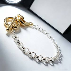 Cadena de Acero Inoxidable con Cierre de Palanca OT; Conjunto de Pulseras para Mujer; Joyería Hecha a Mano. - Product Image 4