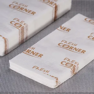 Guardanapos de papel para jantar, servilletas de papel com logotipo personalizado de alta qualidade