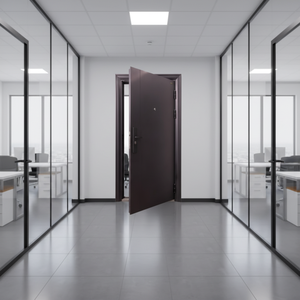 सजावटी धातु कस्टम स्टील सुरक्षा दरवाजा एंटी-चोरी न्यूनतम सुरक्षा दरवाजे अपार्टमेंट इंटीरियर के लिए तैयार आधुनिक - Product Image 3