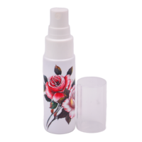 Impression UV Bouteilles de lotion cosmétique en plastique vides personnalisées de 15ml avec pompe de pulvérisation, services de modèle personnalisé de fleurs d'impression UV