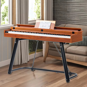 Piano numérique à 88 touches lestées avec clavier en bois à design rabattable, pour usage domestique, piano électrique - Product Image 1
