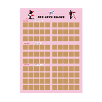 Jeu de couple d'amour pour adultes-100 Défis de position sexuelle Affiche à gratter Étiquette d'emballage