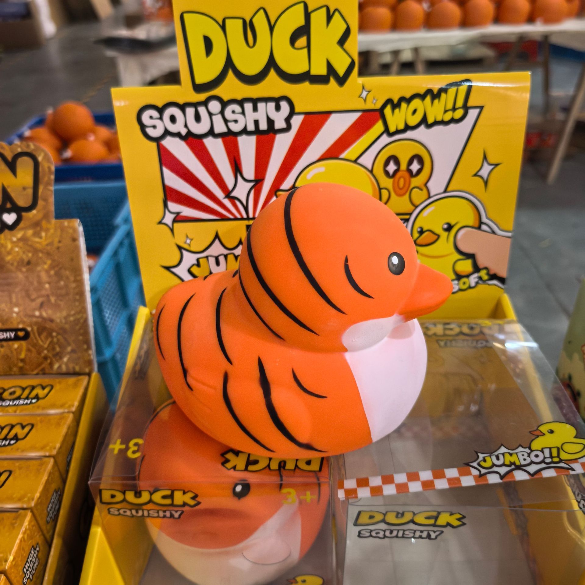 12-Canard rayé tigre-15cm-4 pcs/boîte