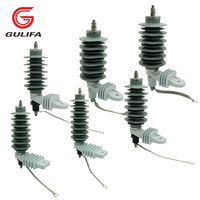 Parafoudre d'éclairage GULIFA 10KV/11KV/12KV/15KV/18KV en caoutchouc silicone gris composite polymérique avec boîtier métallique en oxyde de zinc