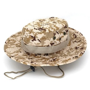 Hot Sale <b>Flat</b> Top Outdoor Camouflage Cartoon Sunshade <b>Cap</b> Men Women Training Boonie Hats Custom Embroidery Logo Four Seasons - Product Image 1