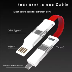 Móc khóa mini từ tính 4/6 trong 1 cáp dữ liệu USB-OTG, tương thích Type-C/iPhone, quà tặng tiếp thị lý tưởng - Product Image 3