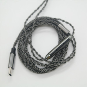 3.5mm Type C <b>Stereo</b> Earphone <b>Cable</b> 8 Strand Silver Plated With Mic And Tuning Function For Mobile Phone - Product Image 2
