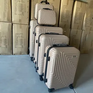 कस्टम सेवाएँ प्रतिस्पर्धी मूल्य एबीएस लक्जरी यात्रा बैग सूटकेस सामान सेट 4 पहियों के साथ