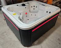 Bain à remous de luxe pour jardin, spa pour 3 personnes, bain à remous extérieur avec musique