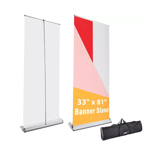 Support de bannière rétractable portable avec rouleau pour exposition en <span class=keywords><strong>extérieur</strong></span>, affichage déroulant pour impressions d'affiches - Product Image 3
