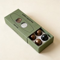 Boîte de présentation de capsules de café de luxe en carton personnalisé pour hôtel, boîte d'emballage vide pour capsules de café, boîte à tiroir personnalisée