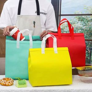Sac isotherme pliable personnalisé pour plats à emporter, imperméable, en non-tissé avec feuille d'aluminium, pour aliments et boissons chauds ou froids - Product Image 1