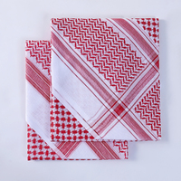 Shemagh Keffiyeh de haute qualité 100% polyester, personnalisé, pour hommes arabes musulmans, turban ethnique, foulard carré