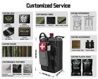 Pochette médicale tactique personnalisée IFAK, porte-tourniquet MOLLE, trousse de premiers soins d'urgence en plein air, pochette imperméable, sac à outils utilitaire EDC