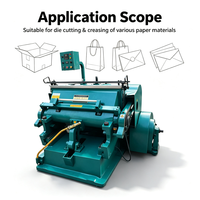 Machine de découpe de papier informatisée d'occasion, découpeuse à plat de seconde main, largeur de travail 750 mm pour le post-pressage des boîtes en carton