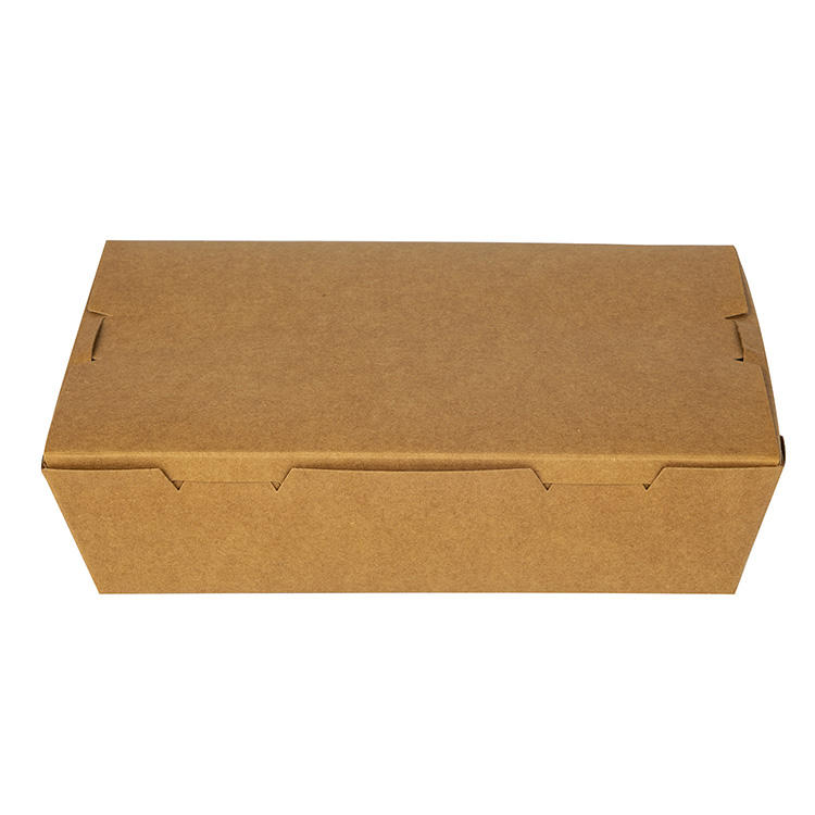 Kraft Paper Food Box Custom Disposable Paper Pe Customized Food Packing With Logo