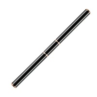 Pinceau à ongles professionnel double embout noir et or rose avec poils en nylon pour salon de manucure – Vente en gros