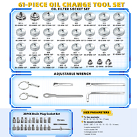 Changeur d'huile usée égouttoir extracteur pneumatique portable chariot de collecte d'huile avec 61 outils