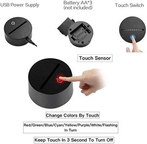 Mesa de café decoración del Led Sensor lámpara entre nosotros la noche de juego de luz de neón 7 cambio de Color 3D Luz - Product Image 3