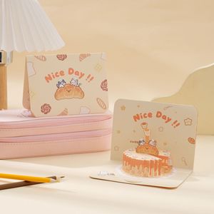Tarjetas <span class=keywords><strong>de</strong></span> Felicitación <span class=keywords><strong>de</strong></span> <span class=keywords><strong>Cumpleaños</strong></span> Creativas Minimalistas al por Mayor, Tarjetas Pop-Up 3D con Forma <span class=keywords><strong>de</strong></span> Animal, Tarjetas <span class=keywords><strong>de</strong></span> Pastel 3D, Artículos para Fiestas y Días Festivos - Product Image 2