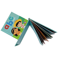 Libros de aprendizaje para niños de tapa dura con impresión offset en papel cartulina, encuadernación cosida y laminación con película.