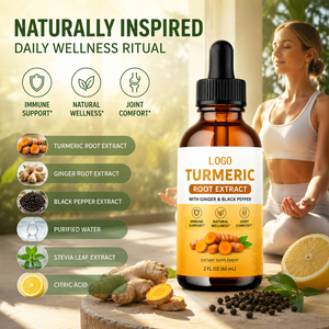 Extracto de Raíz de Cúrcuma Orgánica (Curcuma Longa) y Extracto de Fruta de Pimienta Negra, Gotas Antioxidantes de Cúrcuma, Líquido Oral de 60 ml para el Apoyo Inmunológico - Product Image 3