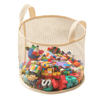 Panier de rangement pour jouets pour bébé Hengwei, grande capacité, en plastique PVC, durable, portable, pour salon, peluches et blocs de construction