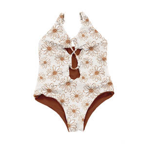 <span class=keywords><strong>Maillot</strong></span> <span class=keywords><strong>de</strong></span> <span class=keywords><strong>bain</strong></span> une pièce pour bébés filles, motif floral hawaïen, bretelles réglables, style évidé, collection très prisée - Product Image 4