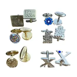 Sang Trọng Đồng Khuy Măng Sét Và Tie Clip Pin Set Vuông Vòng Khuy Măng Sét Tie Thanh Bộ Quà Tặng