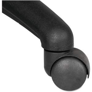 Roulettes à double roue Alera avec capuchon, type B, tige de 1,5 pouces, roue en nylon dur, noir mat - Lot de 5 - Product Image 1