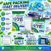 Vente directe du fabricant OEM VIE Lessive en poudre Différentes tailles 100g 125g 450g Sachets Savon efficace pour un nettoyage rapide