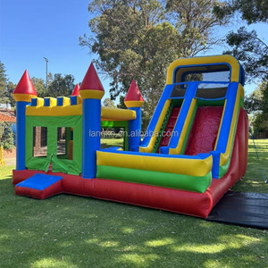 Château gonflable commercial de grande taille 20x20 pieds avec toboggan et zones de saut <span class=keywords><strong>pour</strong></span> enfants, idéal <span class=keywords><strong>pour</strong></span> la location de fêtes - Product Image 2