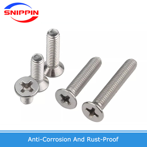 Viti Micro a <span class=keywords><strong>Testa</strong></span> <span class=keywords><strong>Svasata</strong></span> con Intaglio a Croce Phillips in Acciaio Inossidabile 304, Metriche M1.6-M10, DIN965 - Product Image 3