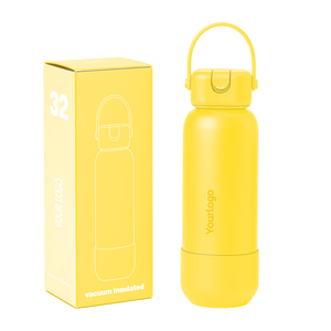 Nuova Bottiglia d'<span class=keywords><strong>Acqua</strong></span> 2026 Riutilizzabile a Doppia Parete in Acciaio Inox con Isolamento Sottovuoto, Logo Personalizzato, Coperchio con Cannuccia e Base in Silicone - Product Image 1