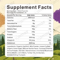 Café instantané aux champignons Ube Latte, 6 champignons fonctionnels, saveur vanille, sachets de 5g, formule personnalisée OEM ODM