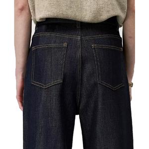 Vente en gros de jeans pour femmes de haute qualité, 100% coton, denim brut, style boyfriend, vintage, coupe droite, grandes tailles - Product Image 5