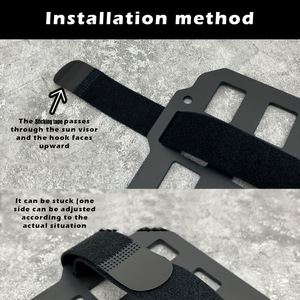 กระเป๋าจัดเก็บอุปกรณ์ในรถยนต์แบบยึดกับแผงบังแดด ระบบ MOLLE สีดำ วัสดุ ABS สำหรับจัดระเบียบอุปกรณ์ตกแต่งรถยนต์ - Product Image 4