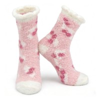 Chaussettes en molleton corail à motif cœur rose, super douces, épaisses, chaudes, confortables, respirantes, pour la maison, le sommeil, l'hiver, chaussettes thermiques