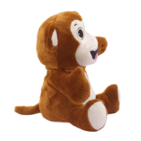 Jouet de singe en peluche électronique interactif mignon avec jouet éducatif de chant et de balançoire pour enfants à grande bouche