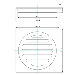 Watermark square Silver Floor Grate <strong>Shower</strong> Drain 80MM <strong>Outlet</strong> - Product Image 6