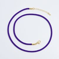 Cordon tressé en nylon coloré à âme solide de 3 mm HP0244 avec fermoir anneau en or 18 carats pour la fabrication de bijoux DIY