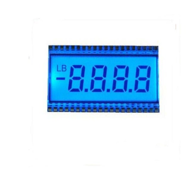 seven segment 7 digits custom LCD display module with metal pin and backlight