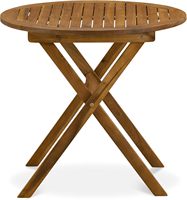 Ensemble de jardin d'extérieur pliable en teck 3 pièces avec table basse et 2 fauteuils, design traditionnel, durable, vente en gros