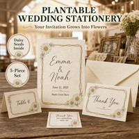 Vintage Hochzeits-Set im Scheunen-Stil mit Pflanzpapier, Schriftzug und Bindfaden - Kundenspezifischer Großhandel Öko-Freundliches Vintage Hochzeits-Set
