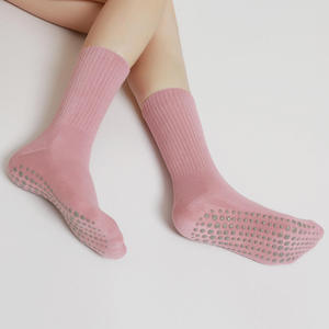 Professional High Quality Custom Logo Colorful Breathable Crew Yoga <b>Socks</b> Non Slip <b>Grip</b> <b>Socks</b> for Women - Product Image 2