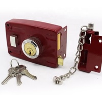 Serrure de Porte Antivol 101, Verrou de Jante Extérieur pour Porte en Bois, Cylindre en Laiton, Serrure de Jante Afrique