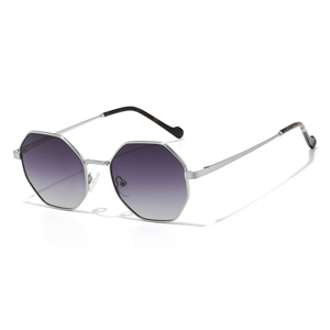 Gafas de Sol Octagonales con Marco Dorado y Lentes Verdes, Protección UV400, Unisex, Moda para Adultos - Product Image 6