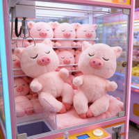 Peluche cochon rose douce de 8 pouces, jouet en peluche pour enfant, style dessin animé, pour machine à griffes